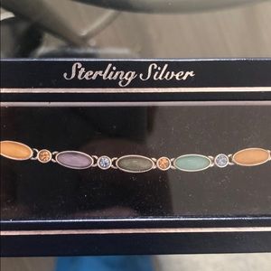 Sterling silver jewel bracelet